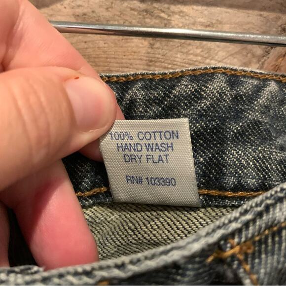 VINTAGE Y2K Frankie B Retro Flare Low-Rise Center Seam Jeans Dark Wash Size 4 - Picture 11 of 11